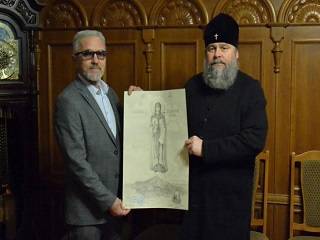 В УПЦ благословили художника создать икону для храма на вершине Афона